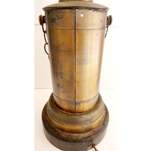 1960s MCM Table Lamp Brass Nautical Industrial Internal Light Mid Century INVRM - Picture 6 of 7